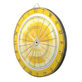 BRIGHT CHEERFUL SUNSHINE YELLOW LEMON CITRUS OBST DARTSCHEIBE (Vorderseite rechts)