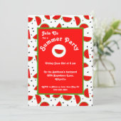 Bright Cheerful Watermelons Summer Party Einladung (Stehend Vorderseite)