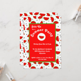 Bright Cheerful Watermelons Summer Party Einladung