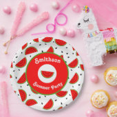Bright Cheerful Watermelons Summer Party Pappteller (Party)
