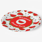 Bright Cheerful Watermelons Summer Party Pappteller (Schrägansicht)