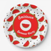 Bright Cheerful Watermelons Summer Party Pappteller (Vorderseite)