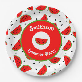 Bright Cheerful Watermelons Summer Party Pappteller