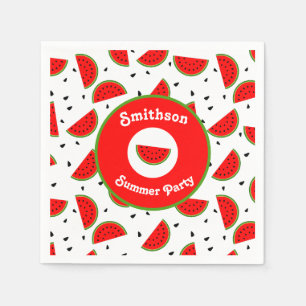 Bright Cheerful Watermelons Summer Party Serviette