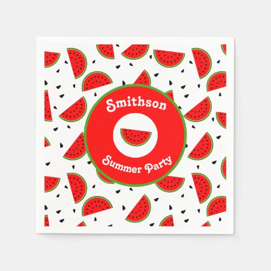 Bright Cheerful Watermelons Summer Party Serviette (Vorderseite)