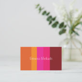 Bright & Cheery Color Block Business Cards Visitenkarte (Stehend Vorderseite)