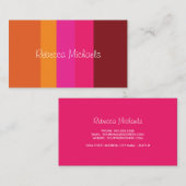 Bright & Cheery Color Block Business Cards Visitenkarte (Vorne/Hinten)