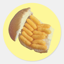 Bright Cheesy Puff Decoration Runder Aufkleber