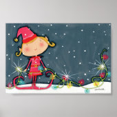 Bright Christmas Elf Poster (Vorne)