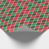 Bright Christmas Geometric Harlequin Geschenkpapier (Ecke)