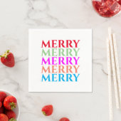 Bright Christmas Merry Napkins Serviette (Beispiel)