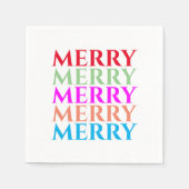 Bright Christmas Merry Napkins Serviette (Vorderseite)