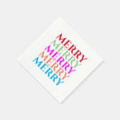 Bright Christmas Merry Napkins Serviette (Ecke)