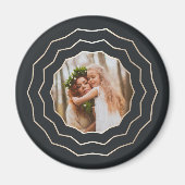 Bright Circle Falsche Gold Geometric Foto Magnet (Vorne)