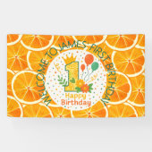 Bright Citrus 1. Geburtstagsbanner Banner (Horizontal)