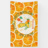 Bright Citrus 1. Geburtstagsbanner Banner (Vertikal)