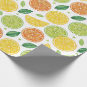 Bright Citrus Slice Pattern Gift Wrap Geschenkpapier (Ecke)