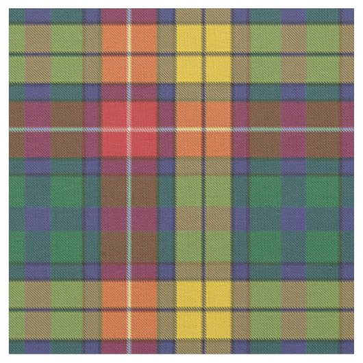 Bright Clan Buchanan Kariert Tartan Muster Stoff (Nahaufnahme)