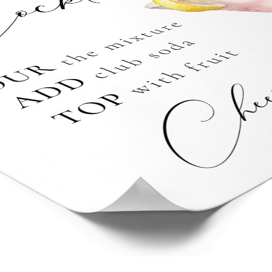 Bright Cocktail Bar Poster (Ecke)