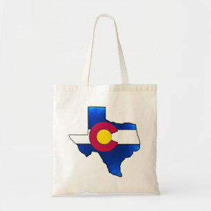 Bright Colorado Fahne Texas Kontur Tasche
