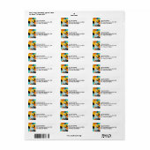 Bright Colorful 80's Retro Abstract Gold Address (Vorne)