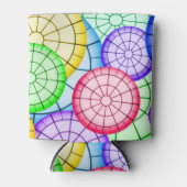 Bright Colorful Abstract Circles Pattern Dosenkühler (Vorderseite)