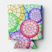 Bright Colorful Abstract Circles Pattern Dosenkühler (Rückseite)