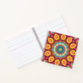 Bright Colorful Abstract Floral Mandala Notizblock (Innenseite)