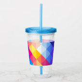 Bright Colorful Abstract Geometric Pattern Acryltrinkbecher (Vorderseite)