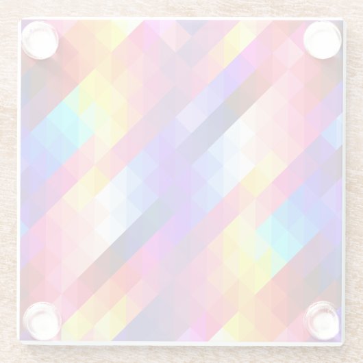 Bright Colorful Abstract Geometric Pattern Glasuntersetzer (Rückseite)