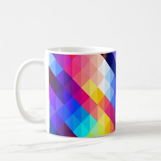 Bright Colorful Abstract Geometric Pattern Kaffeetasse (Links)