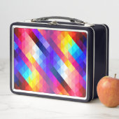 Bright Colorful Abstract Geometric Pattern Metall Brotdose (Beispiel)