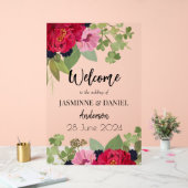 Bright & Colorful Blumengarten Bouquet Wedding Acrylschild (Hochzeit)