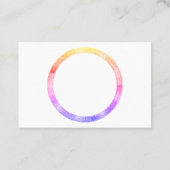 Bright Colorful Circle Mandala Visitenkarte (Rückseite)