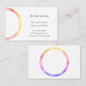 Bright Colorful Circle Mandala Visitenkarte (Vorne/Hinten)