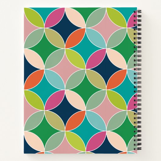 Bright Colorful Circles-Notebook Notizblock (Rückseite)