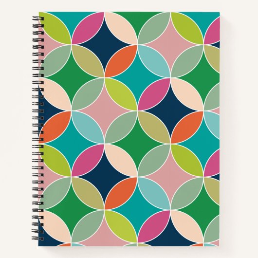 Bright Colorful Circles-Notebook Notizblock (Vorderseite)