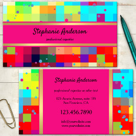 Bright Colorful Confetti Abstrakt Visitenkarte