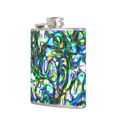 Bright Colorful Cool Funky Flachmann (Links)