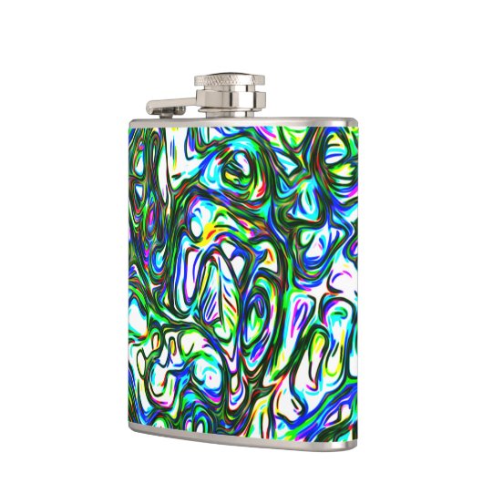 Bright Colorful Cool Funky Flachmann (Links)