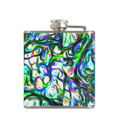 Bright Colorful Cool Funky Flachmann (Rückseite)