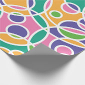 Bright Colorful Crazy Circles Pattern Geschenkpapier (Ecke)