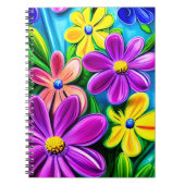 Bright Colorful Daisy Blume Notizblock (Vorderseite)