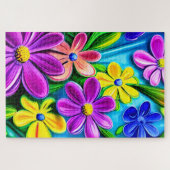 Bright Colorful Daisy Blume Puzzle (Horizontal)