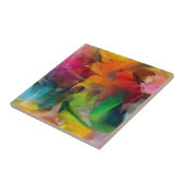 Bright Colorful Feather Art Fliese (Seite)