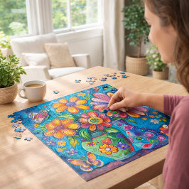 Bright Colorful Floral Puzzle
