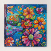 Bright Colorful Floral Puzzle (Horizontal)
