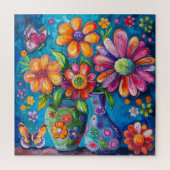 Bright Colorful Floral Puzzle (Vertikal)