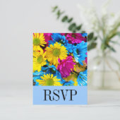 Bright Colorful Gerber Daisy Bouquet UAWG Postcard Einladungspostkarte (Stehend Vorderseite)
