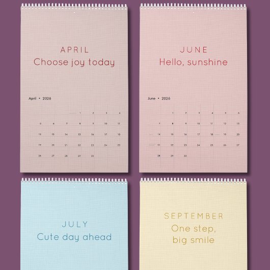 Bright & Colorful Inspiration Wall Calendar Kalender